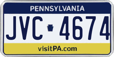PA license plate JVC4674