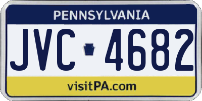 PA license plate JVC4682