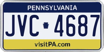 PA license plate JVC4687