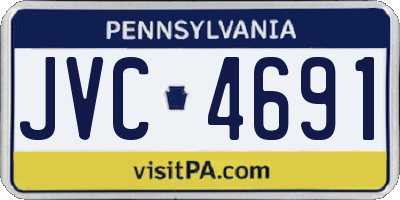 PA license plate JVC4691