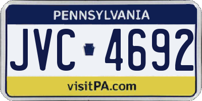 PA license plate JVC4692