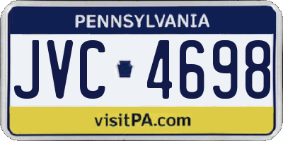 PA license plate JVC4698