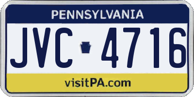 PA license plate JVC4716