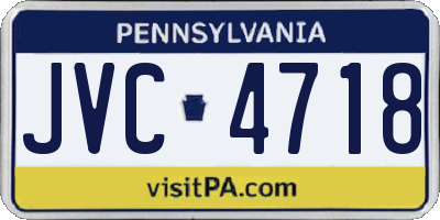 PA license plate JVC4718