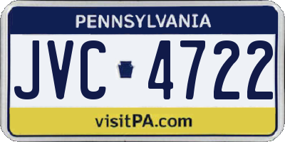 PA license plate JVC4722