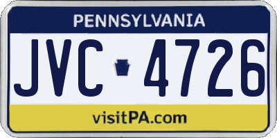 PA license plate JVC4726