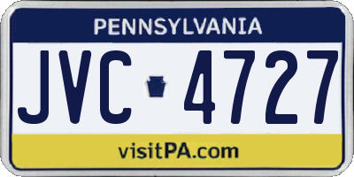PA license plate JVC4727