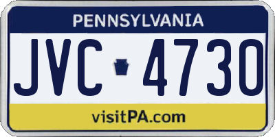 PA license plate JVC4730