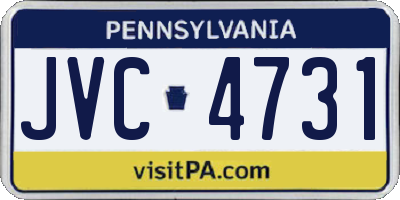 PA license plate JVC4731