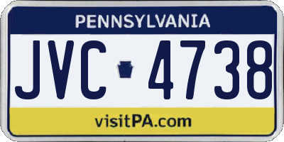 PA license plate JVC4738