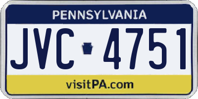 PA license plate JVC4751