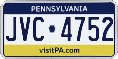 PA license plate JVC4752