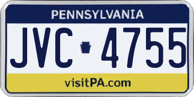 PA license plate JVC4755