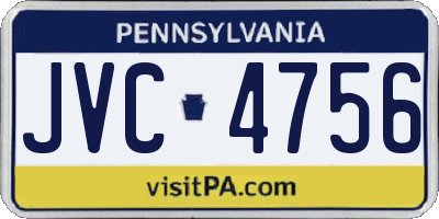 PA license plate JVC4756