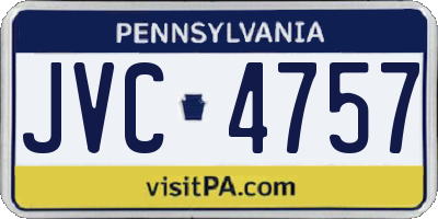 PA license plate JVC4757