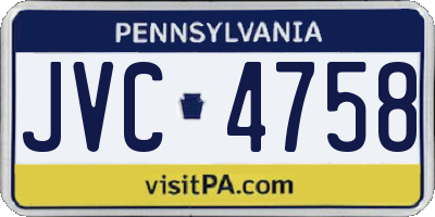 PA license plate JVC4758