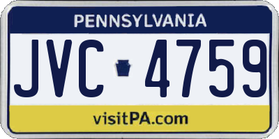 PA license plate JVC4759