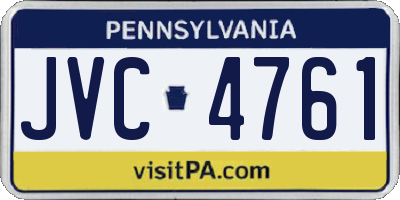 PA license plate JVC4761