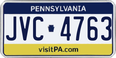 PA license plate JVC4763