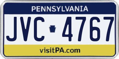 PA license plate JVC4767