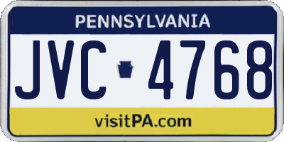 PA license plate JVC4768