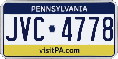 PA license plate JVC4778