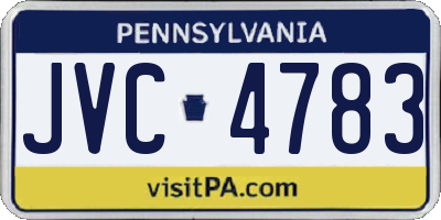 PA license plate JVC4783