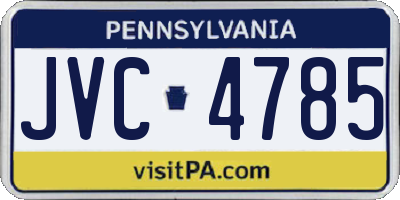 PA license plate JVC4785