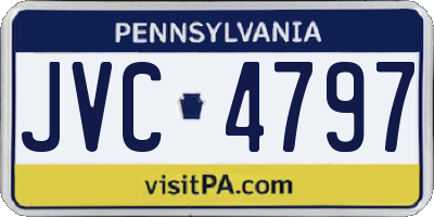 PA license plate JVC4797