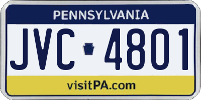 PA license plate JVC4801