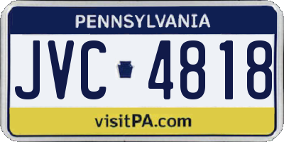 PA license plate JVC4818
