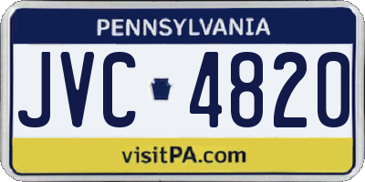 PA license plate JVC4820