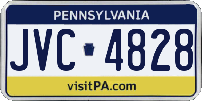 PA license plate JVC4828