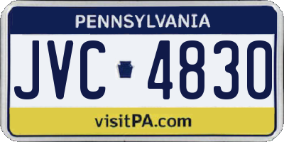 PA license plate JVC4830