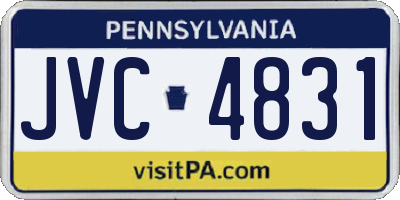 PA license plate JVC4831