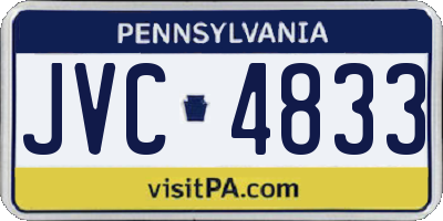 PA license plate JVC4833