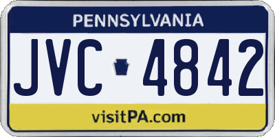 PA license plate JVC4842