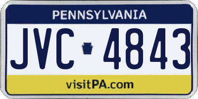 PA license plate JVC4843