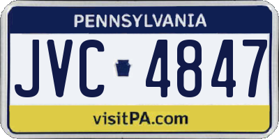 PA license plate JVC4847