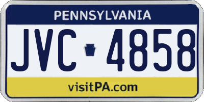 PA license plate JVC4858