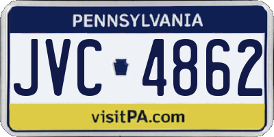 PA license plate JVC4862