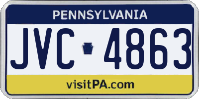PA license plate JVC4863