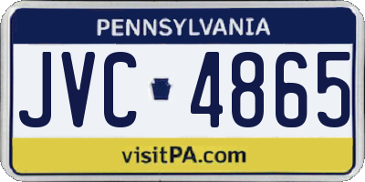 PA license plate JVC4865
