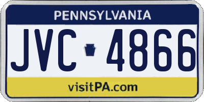 PA license plate JVC4866