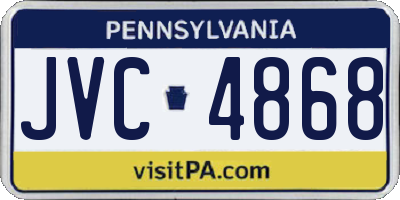 PA license plate JVC4868