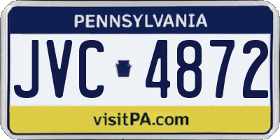 PA license plate JVC4872