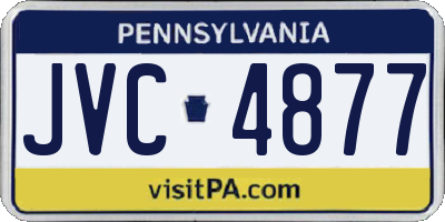 PA license plate JVC4877