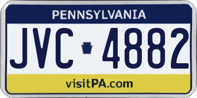 PA license plate JVC4882