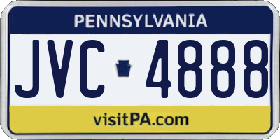 PA license plate JVC4888