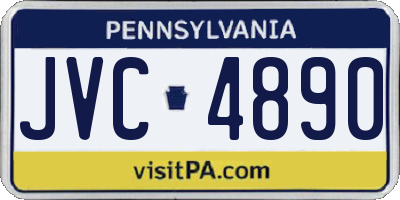 PA license plate JVC4890